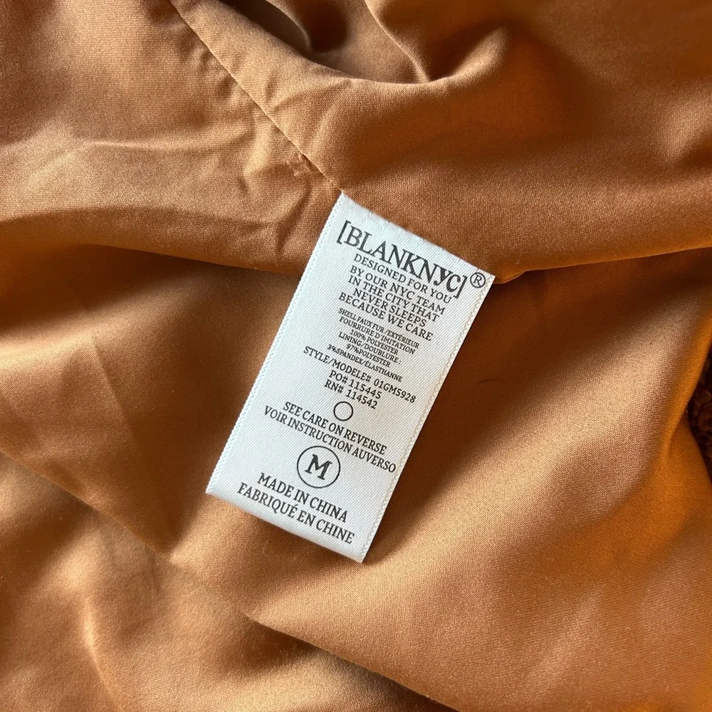 Blank NYC Teddy Sherpa Shirt Jacket Cinnamon Stick Brown M - Picture 11 of 12